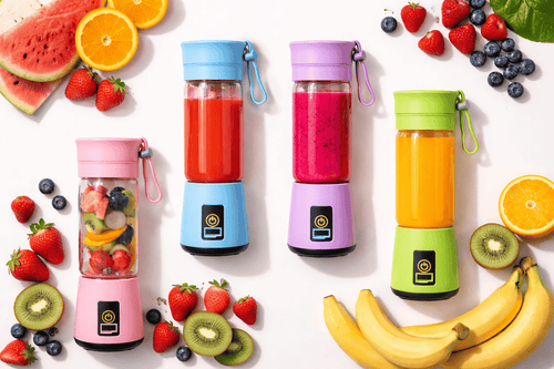 Mini Portable USB Rechargeable Juicer Blender Bottle –  6 Blades Personal Smoothie Maker (380ml)