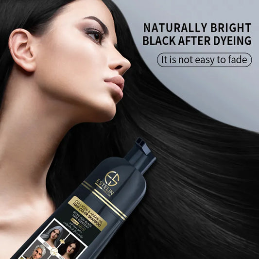 Estelin Collagen & Argan Oil Hair Color Shampoo Natural Black – 400ml