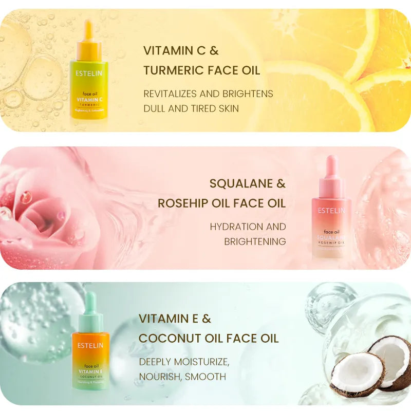 Vitamin E & Coconut Oil Face Oil Estelin Face Brighten Essential Oil – 30ml