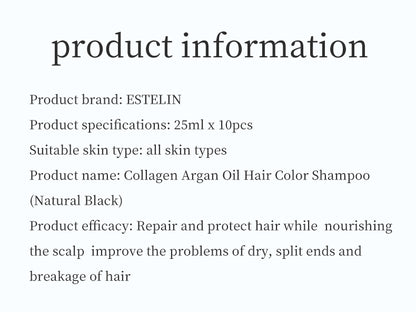 Estelin Collagen & Argan Oil Hair Color Shampoo Sachets (dark Brown) – 10pcs/box