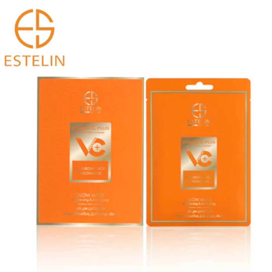 Estelin Vitamin C Plus Brightening & Anti-aging Glow Mask – (10pc/box)